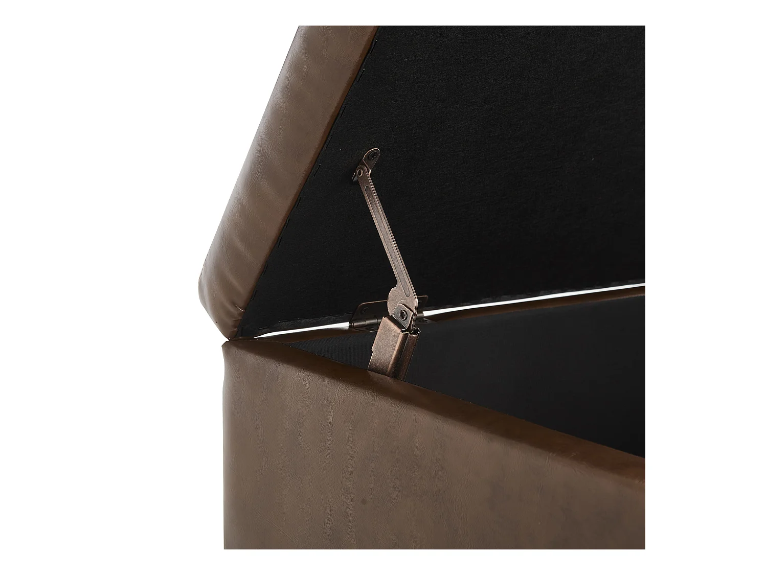 Chaise carrée - Chaise avec rangement - pour salon, entrée et salle familiale - marron