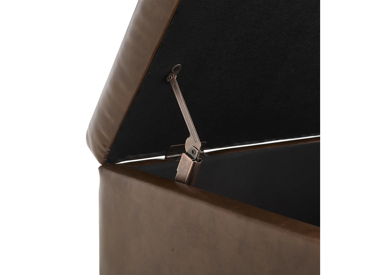 Sedia quadrata - Sedia con contenitore - per soggiorno, ingresso e soggiorno - Marrone