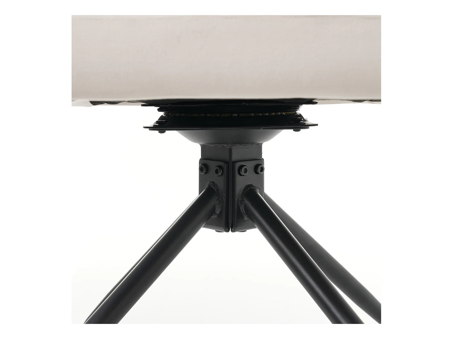 Lot de 2 chaises de salle à manger - velours beige - avec accoudoirs et fonction pivotante - pieds en métal