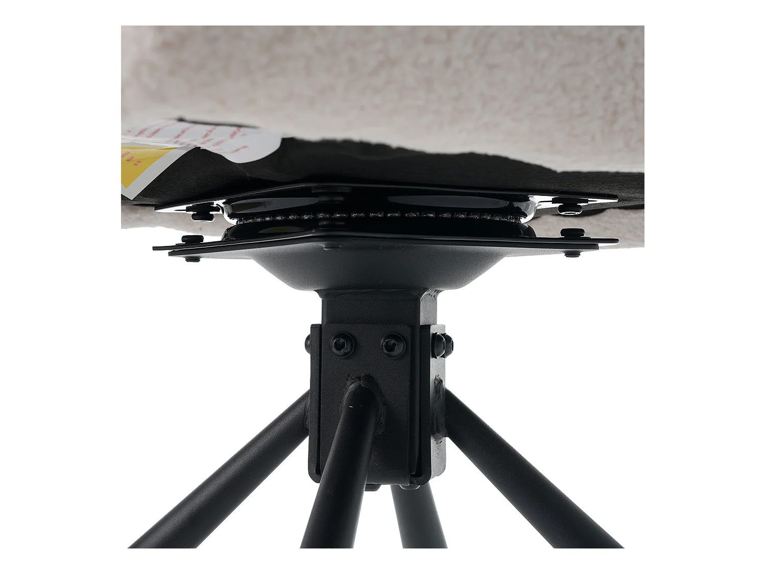 Juego de 2 sillas de comedor - tela sherpa blanca - con reposabrazos y función giratoria