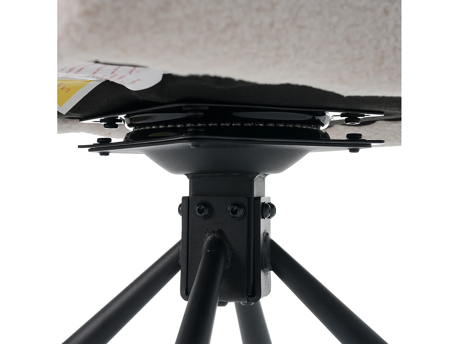 Juego de 2 sillas de comedor - tela sherpa blanca - con reposabrazos y función giratoria