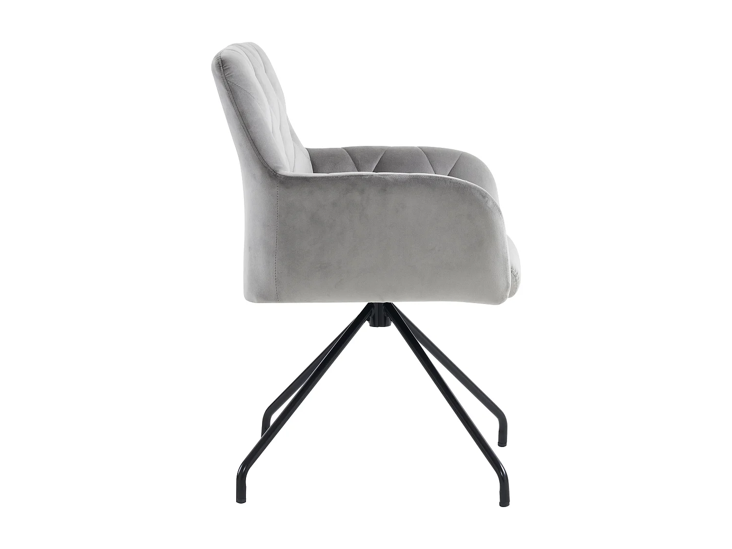 Lot de 2 chaises de salle à manger - velours gris clair - dossier incurvé et pieds en métal - pour salon et chambre