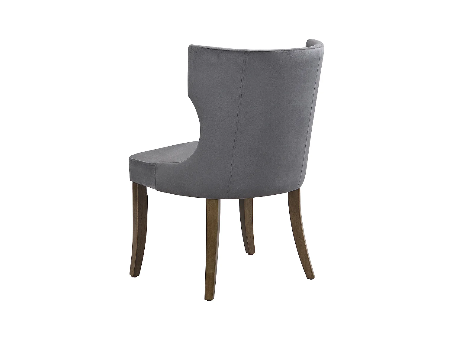 Set di 2 sedie da pranzo - velluto grigio - con cuscini di seduta spessi e gambe regolabili