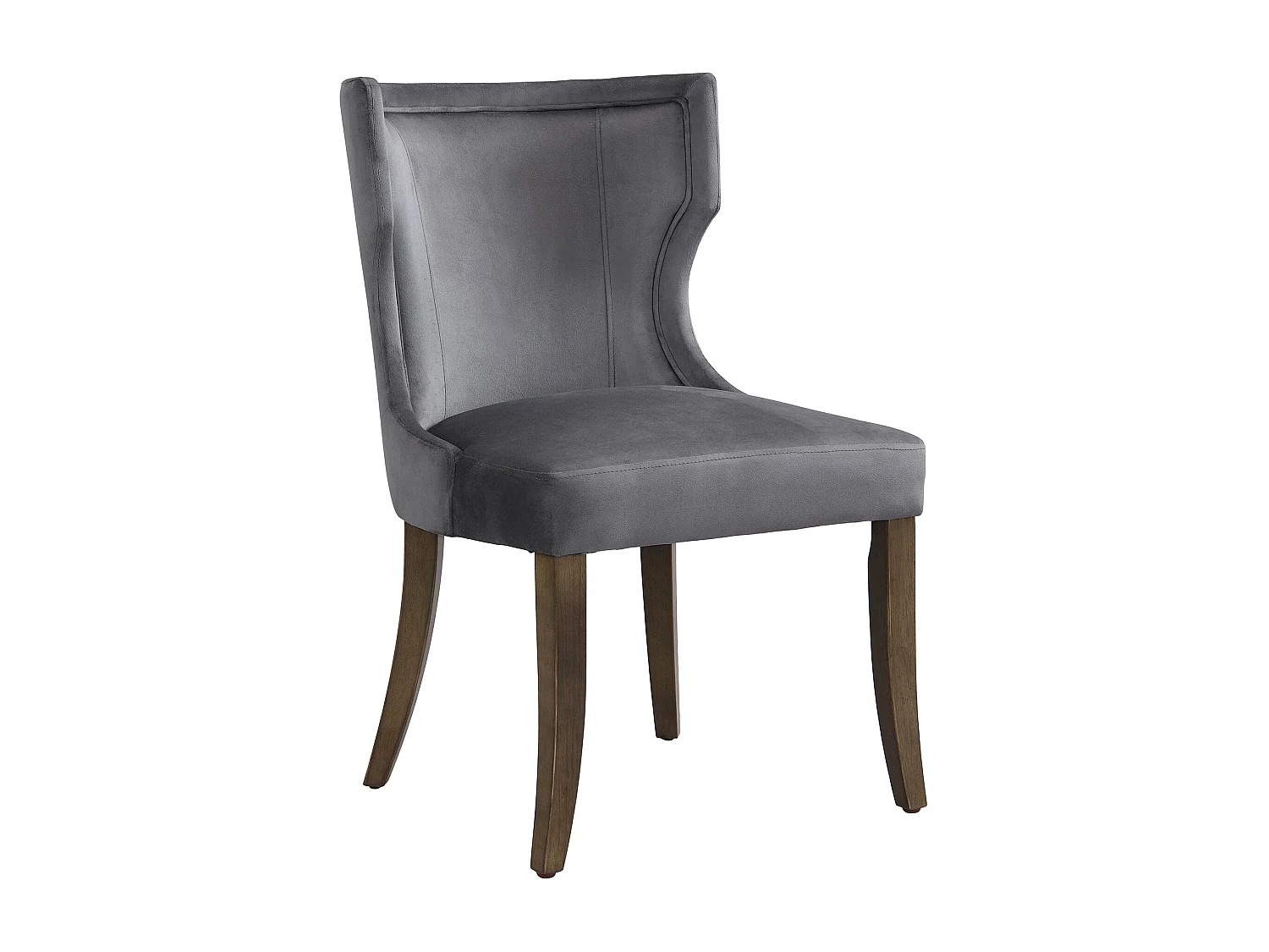 Lot de 2 chaises de salle à manger - Chaises avec pieds réglables en bois massif - velours gris