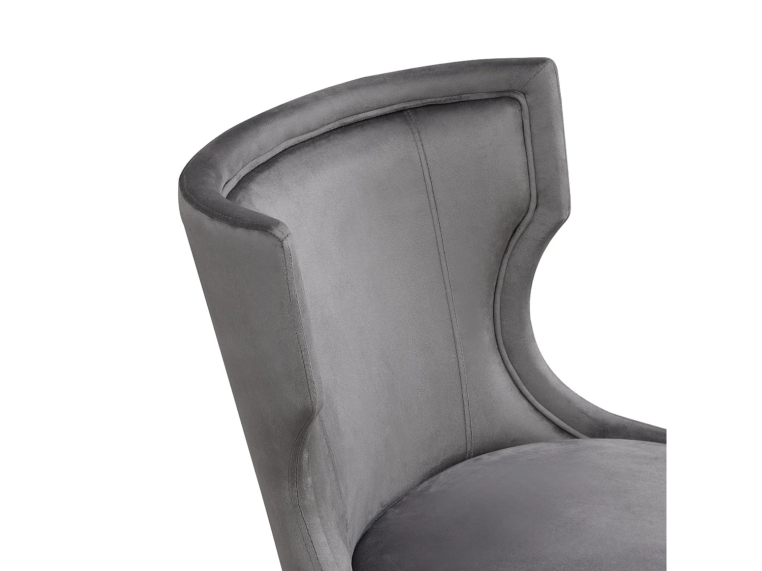 Lot de 2 chaises de salle à manger - Chaises avec pieds réglables en bois massif - velours gris