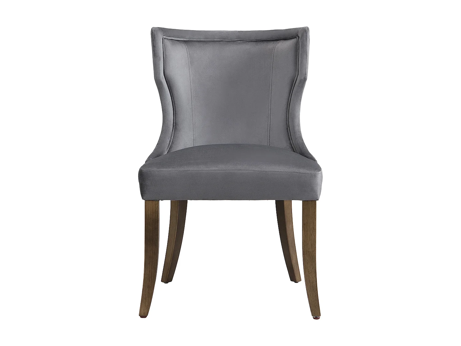 Lot de 2 chaises de salle à manger - Chaises avec pieds réglables en bois massif - velours gris