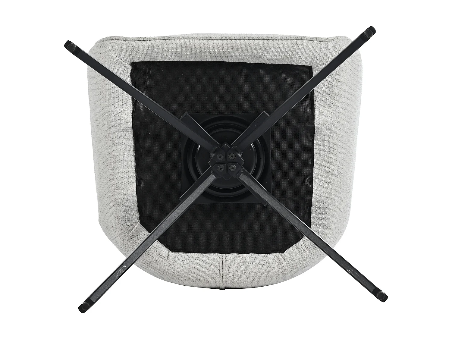 Lot de 4 chaises de salle à manger - Chaise pivotante avec dossier et accoudoirs - similicuir et tissu beige