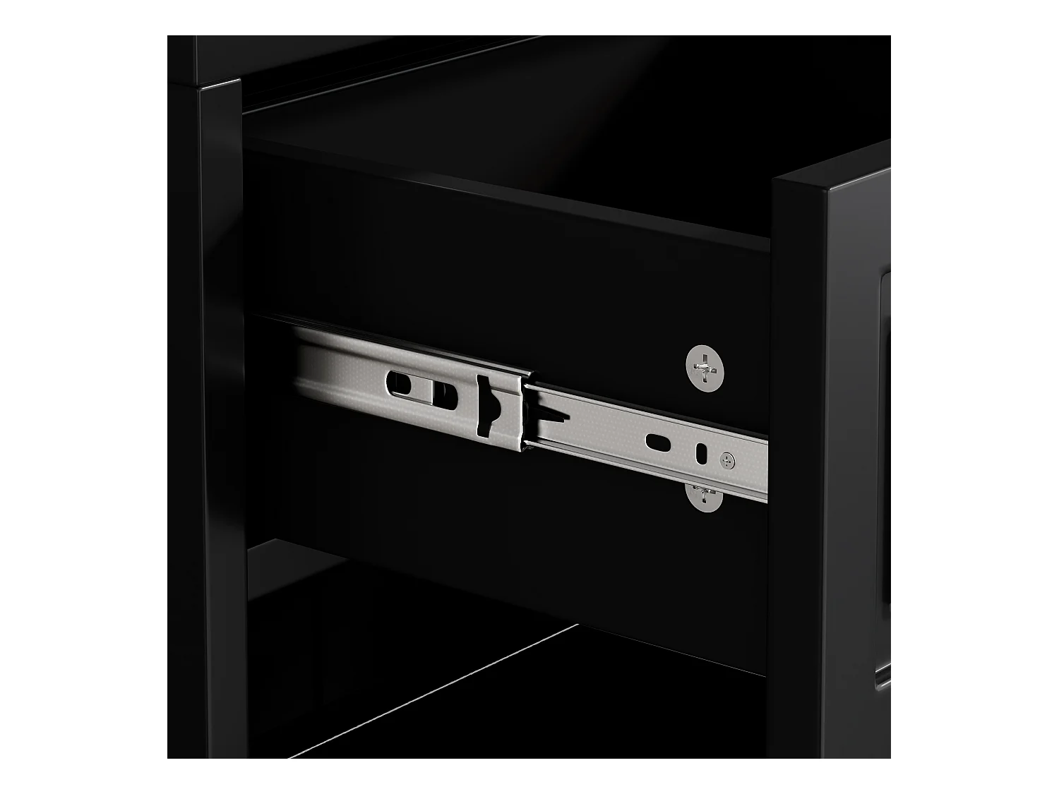 Meuble à chaussures noir - Meuble à chaussures avec 2 tiroirs et 1 porte - 2 meubles à chaussures pliants - pour salon et chambre