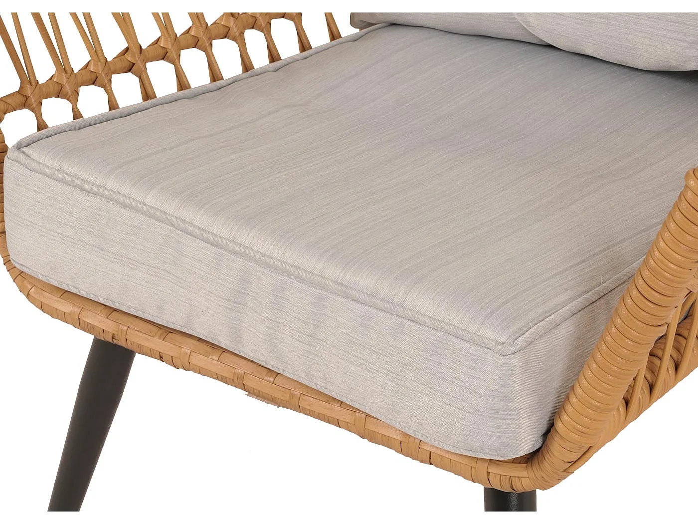 Conjunto em poli-rattan MCW-N34,  cinzento claro