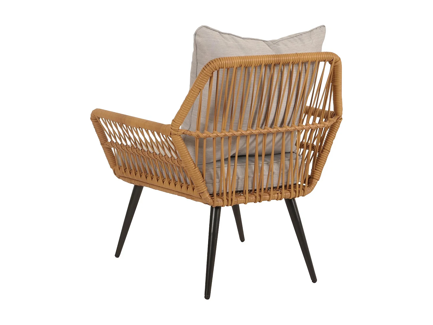 Conjunto em poli-rattan MCW-N34,  cinzento claro