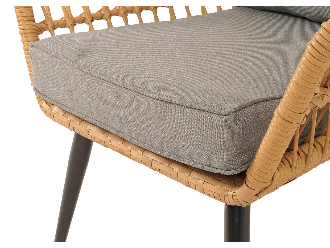 Zestaw polirattanowy MCW-N34,  ciemnoszary