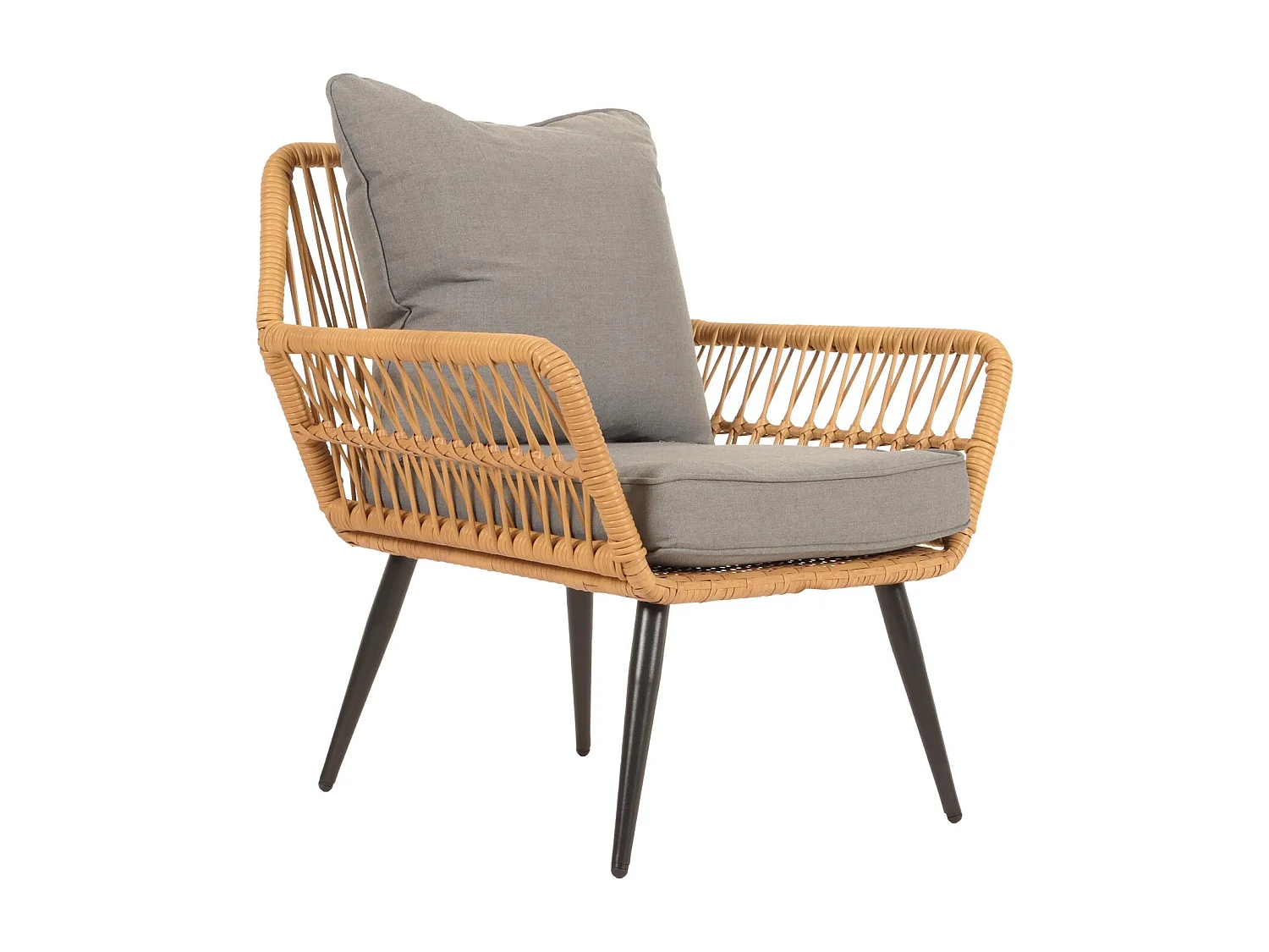 Zestaw polirattanowy MCW-N34,  ciemnoszary