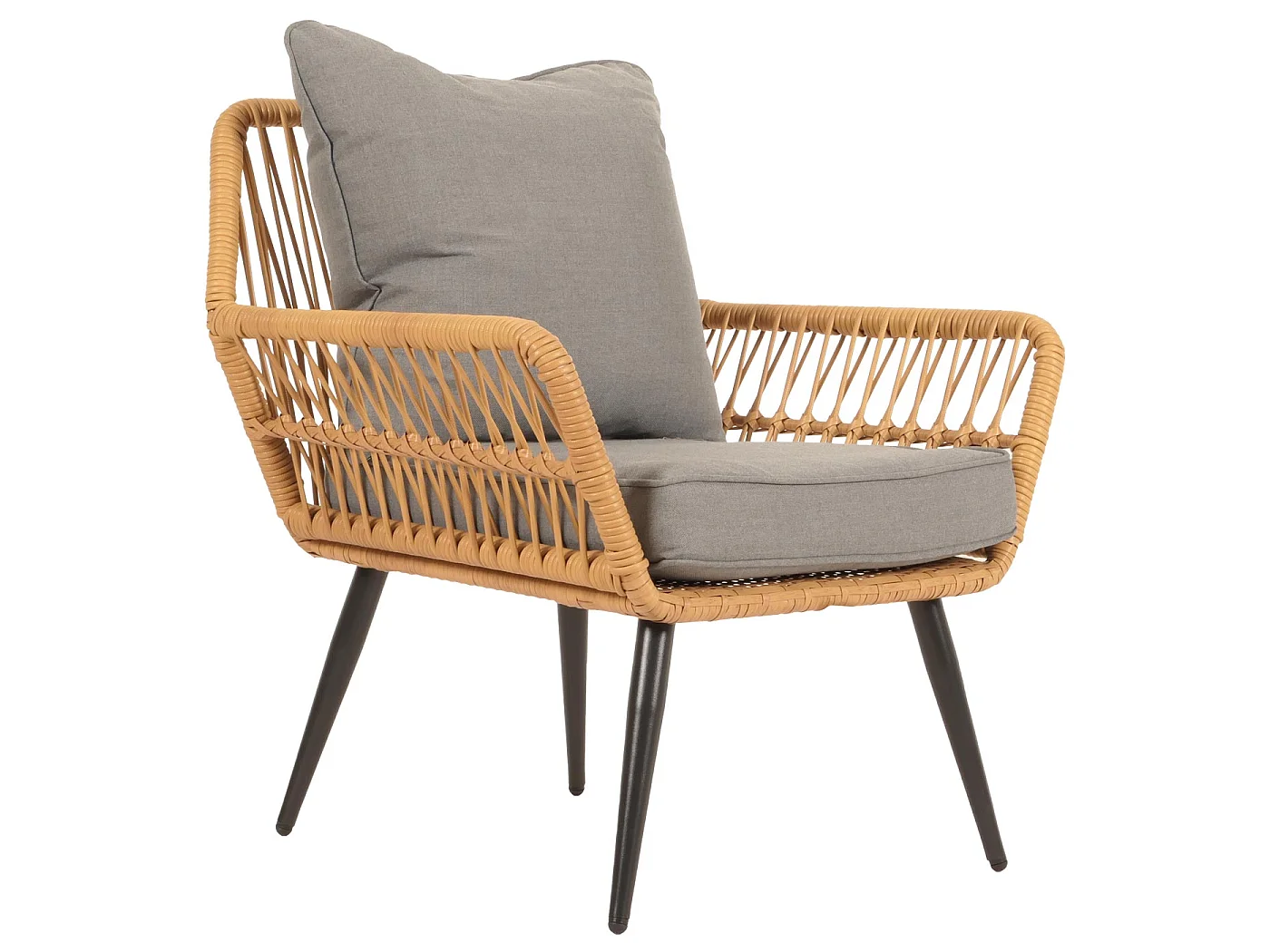 Poly-Rattan Garnitur MCW-N34, Dunkelgrau