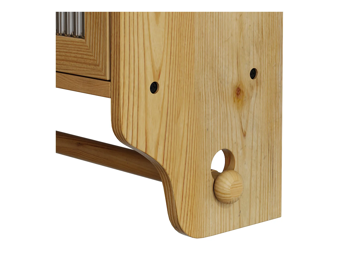 Consola de pared rectangular natural - Consola de pared con almacenamiento de tres niveles y toallero - para baño y comedor