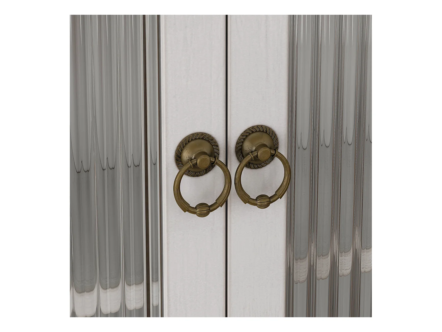 Console murale rectangulaire blanc - Console murale avec rangement à trois niveaux et porte-serviettes - pour salle de bain et salle à manger