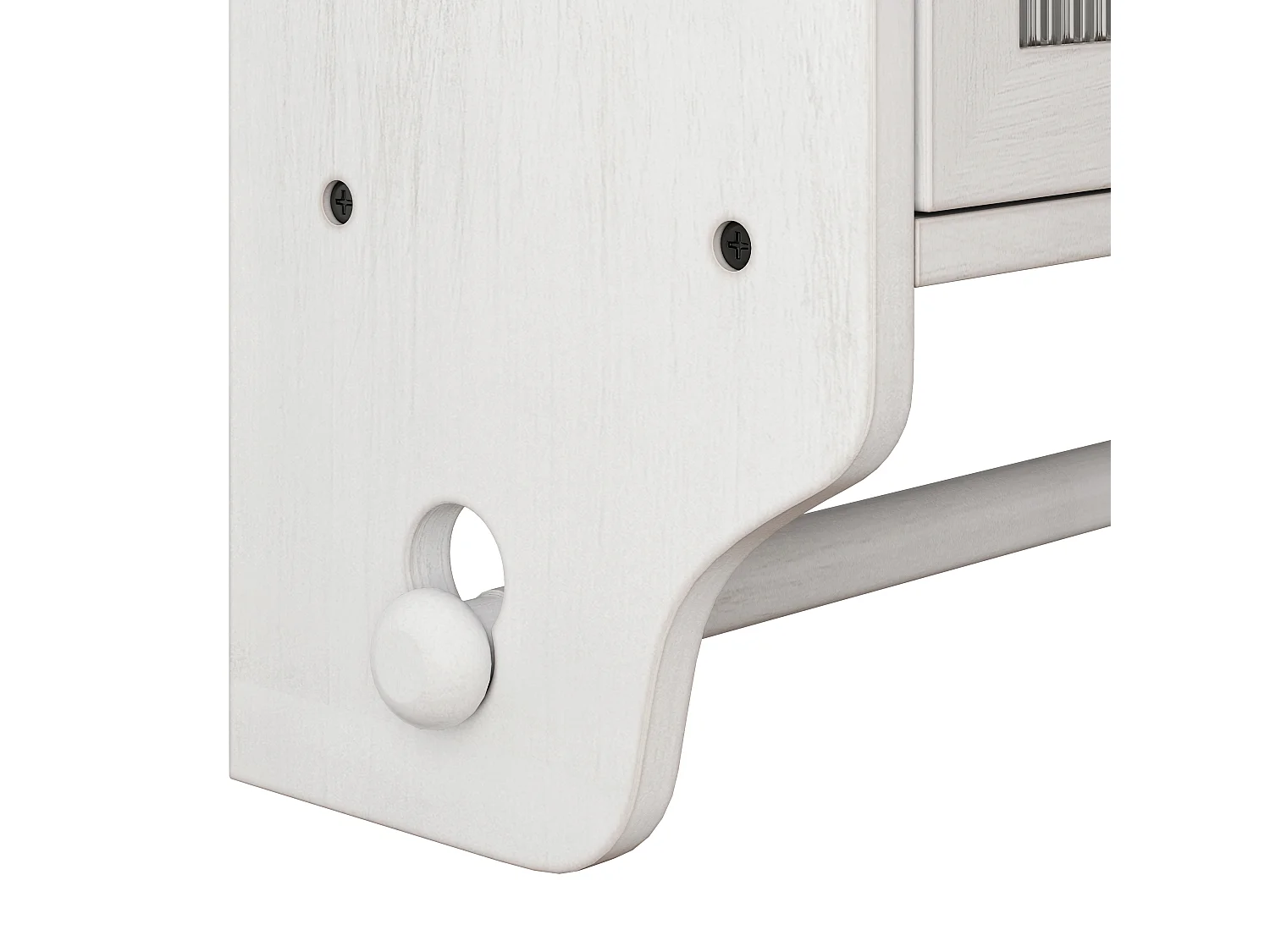 Weiße rechteckige Wandkonsole – Wandkonsole mit dreistufiger aufbewahrung und handtuchhalter – für badezimmer und esszimmer