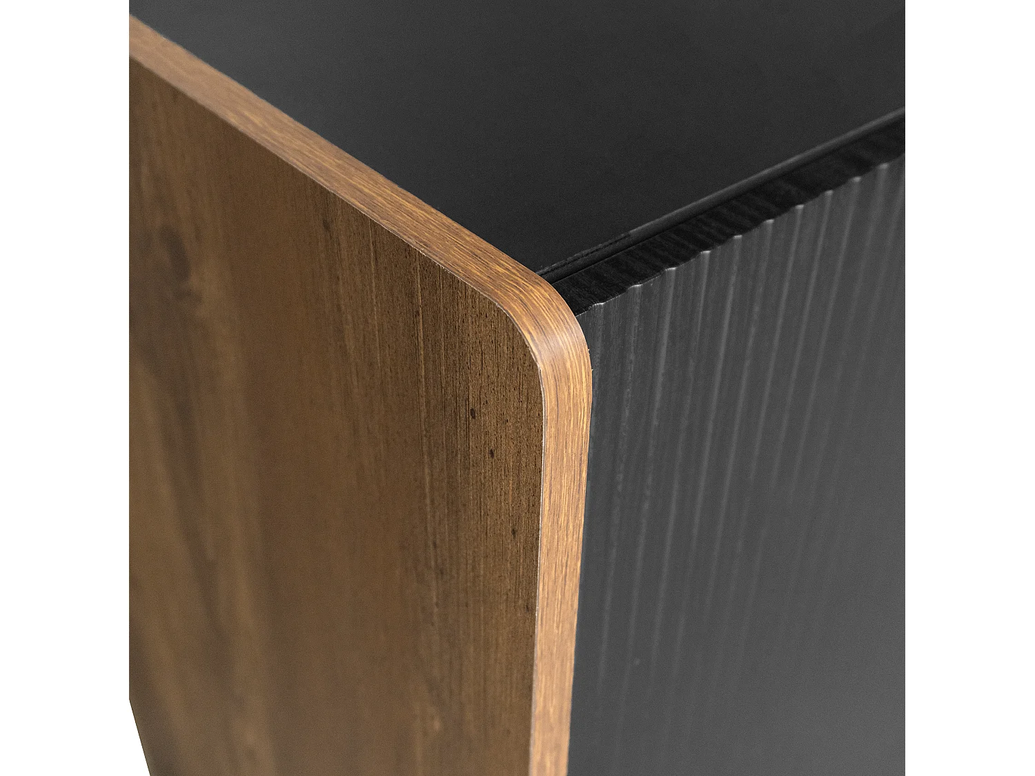 Aparador de madera negro 120 cm - Aparador con 3 cajones y 2 puertas - para comedor y salón