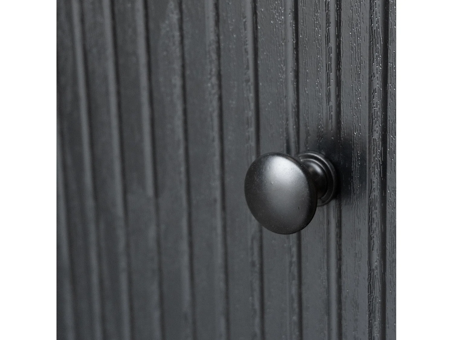 Aparador de madera negro 120 cm - Aparador con 3 cajones y 2 puertas - para comedor y salón