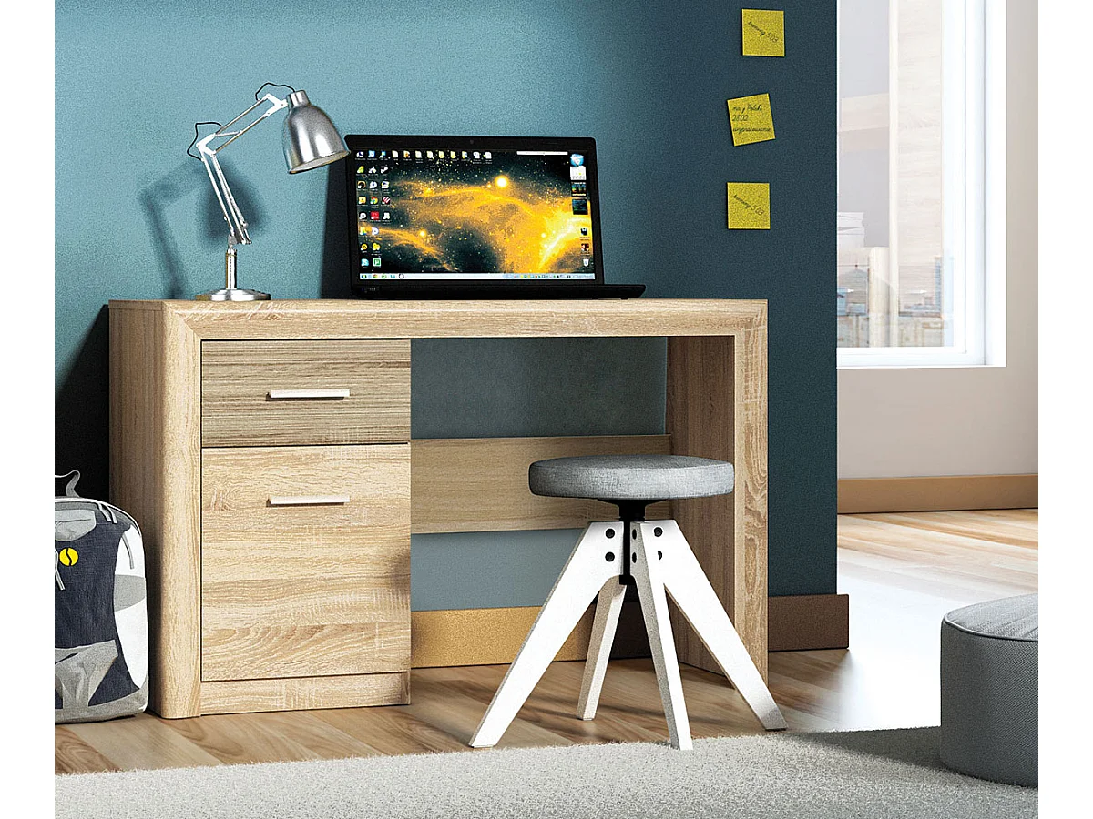 SCHREIBTISCH Castel Sonoma Eiche hell / Sonoma Eiche Trüffel 120 / 58 / 78cm