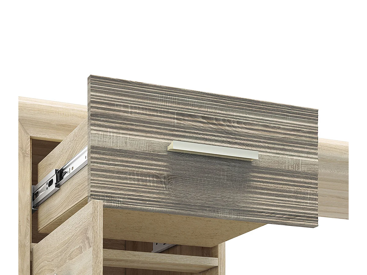 SCHREIBTISCH Castel Sonoma Eiche hell / Sonoma Eiche Trüffel 120 / 58 / 78cm