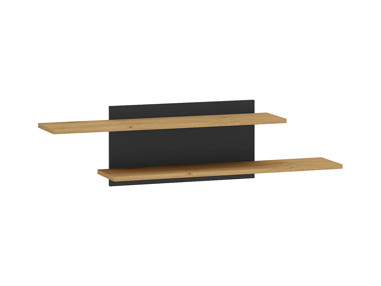 WANDREGAL Modesto Eiche Style hell / Schwarz 115 / 22 / 30 cm