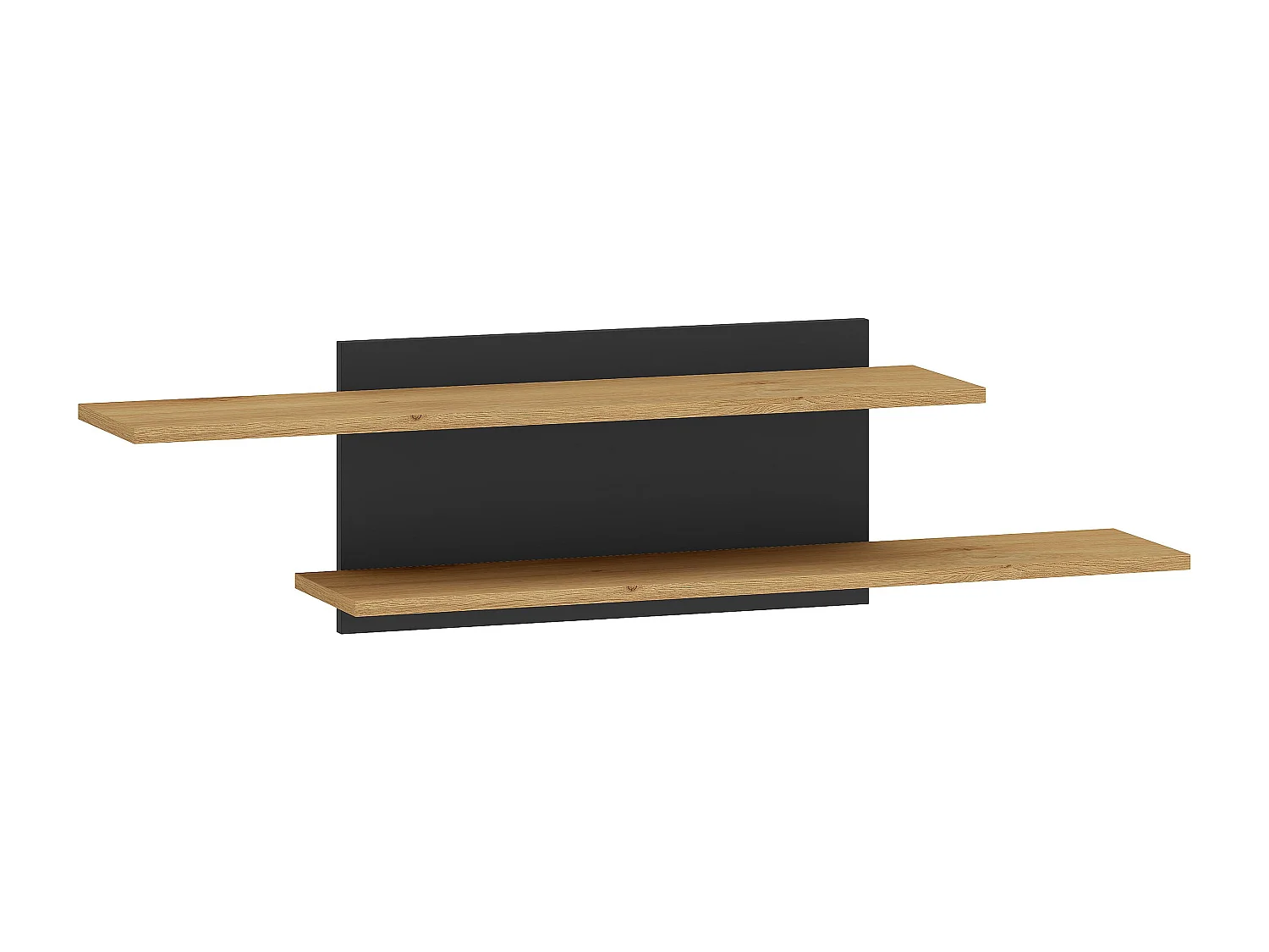 WANDREGAL Modesto Eiche Style hell / Schwarz 115 / 22 / 30 cm