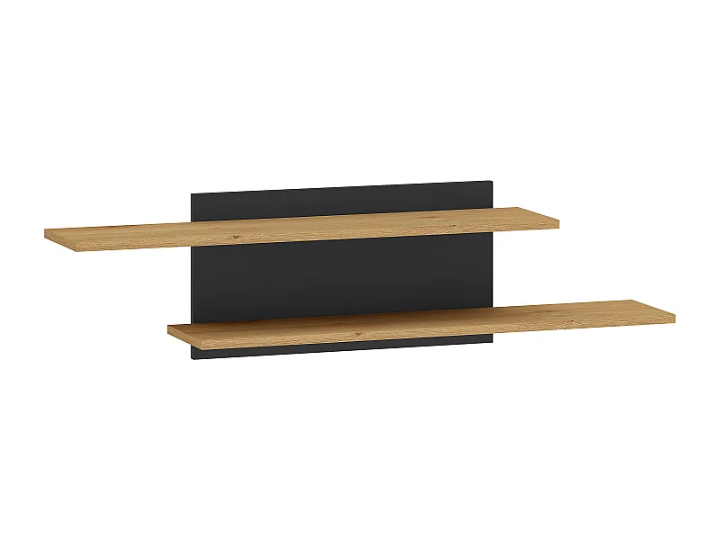 WANDREGAL Modesto Eiche Style hell / Schwarz 115 / 22 / 30 cm