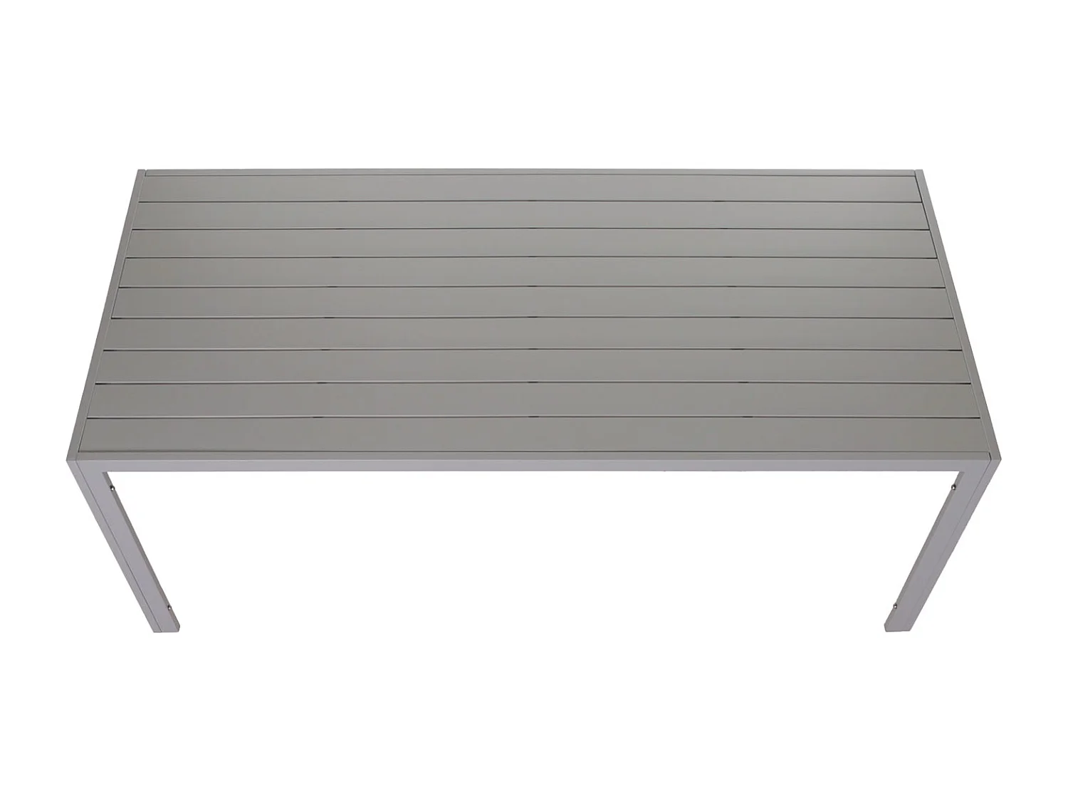 Aluminiowy stół do jadalni MCW-N40,  jasnoszary