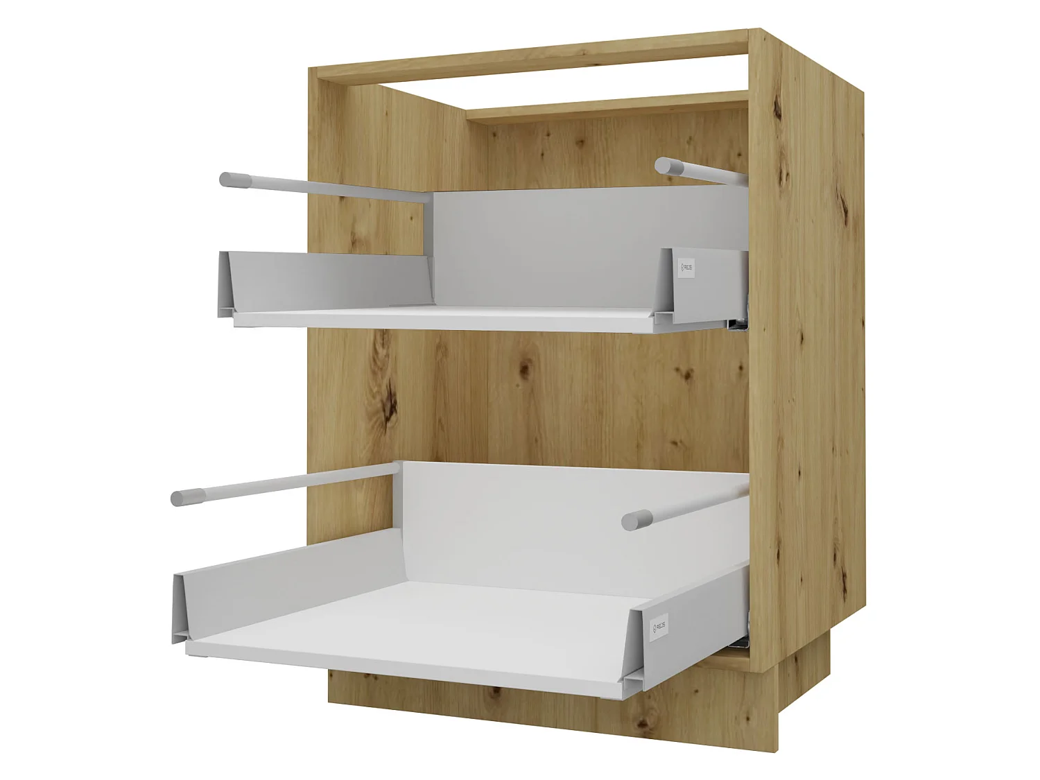 SCHUBLADENUNTERSCHRANK Brerra D2R/60 Korpus eiche artisan / Front RAL 6025 farngrün Matt 60 / 50 / 82 cm