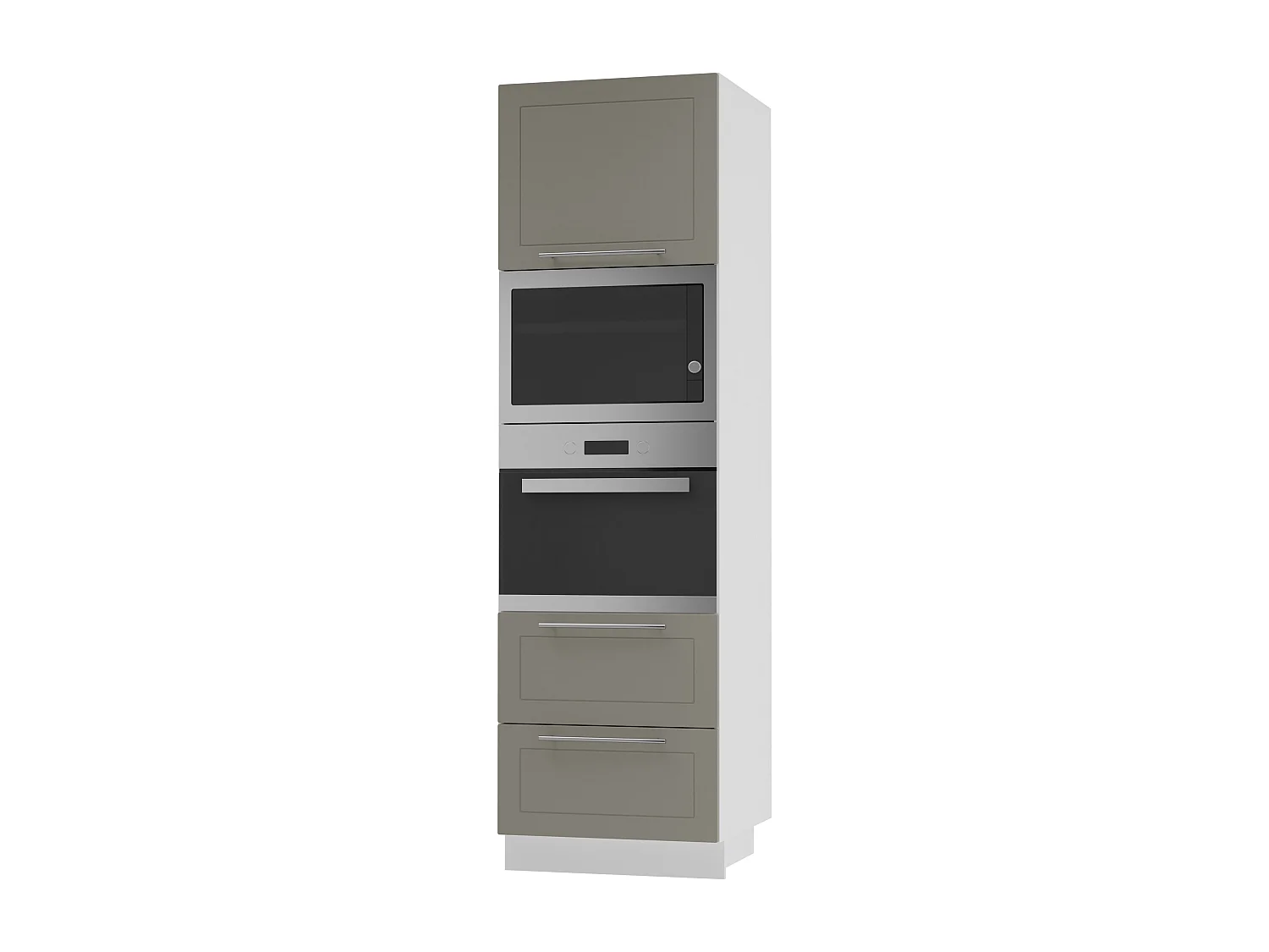 BACKOFEN-HOCHSCHRANK Kvantum D14/RU/2A/284 Beige Matt / Weiß Matt 60 / 59 / 207cm