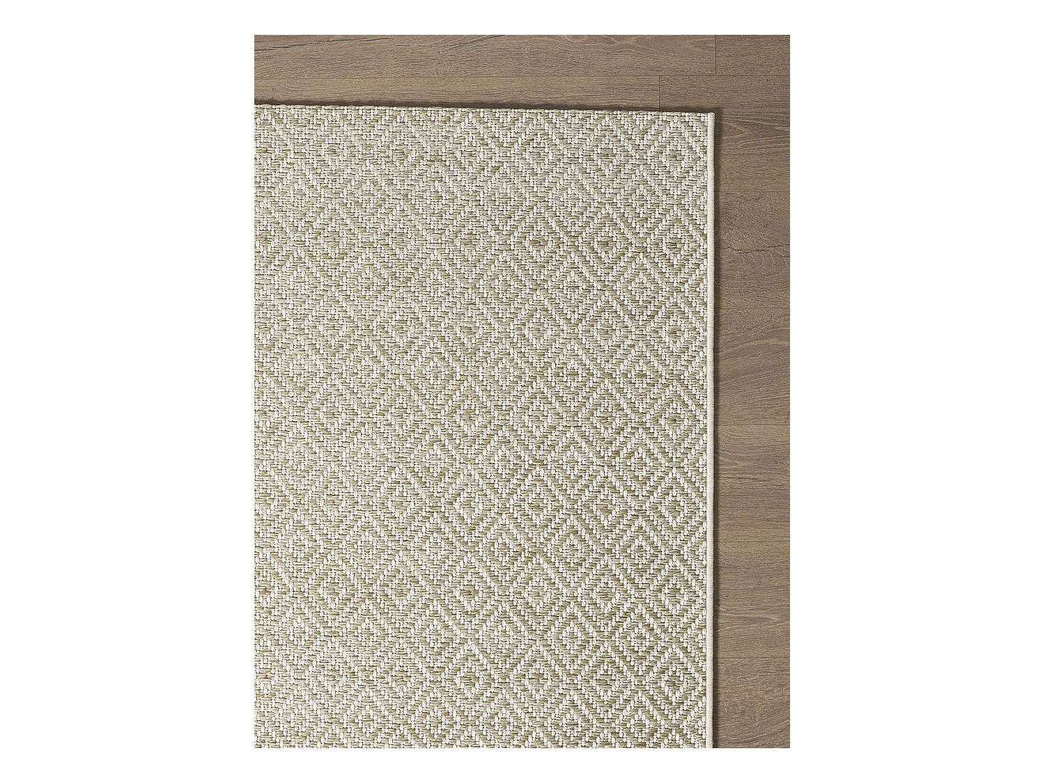 Tapis Maldives extérieur design diamant boho, Marron, 160 x 230 cm