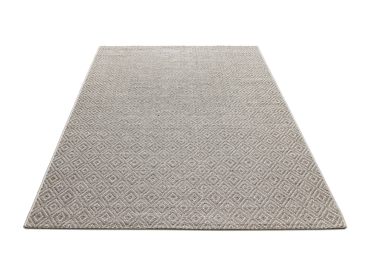 Tapis Maldives extérieur design diamant boho, Marron, 160 x 230 cm