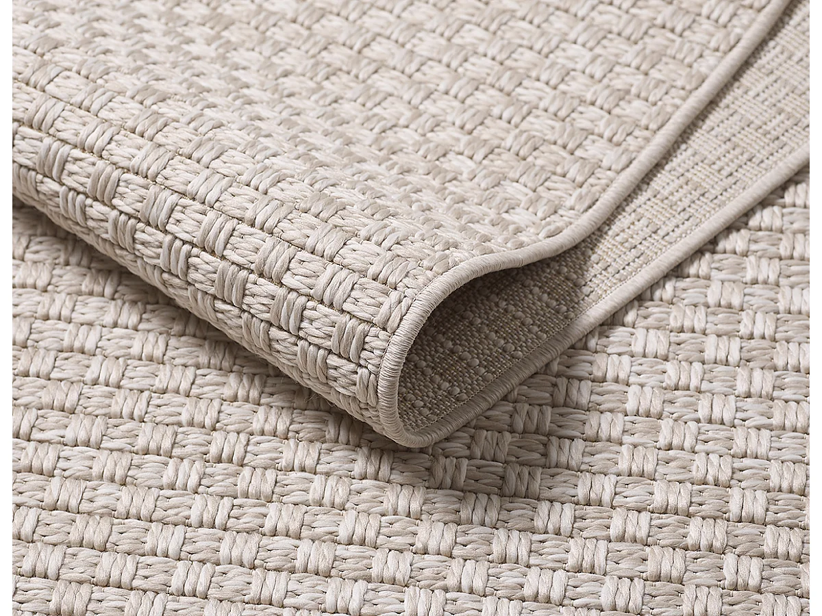 Tapis Maldives extérieur design boho, Beige, 120 x 170 cm