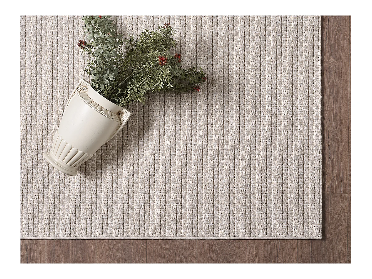 Tapis Maldives extérieur design boho, Beige, 200 x 290 cm