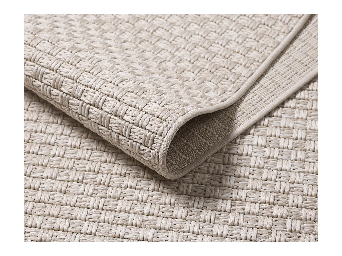 Tapis Maldives extérieur design boho, Beige, 140 x 200 cm