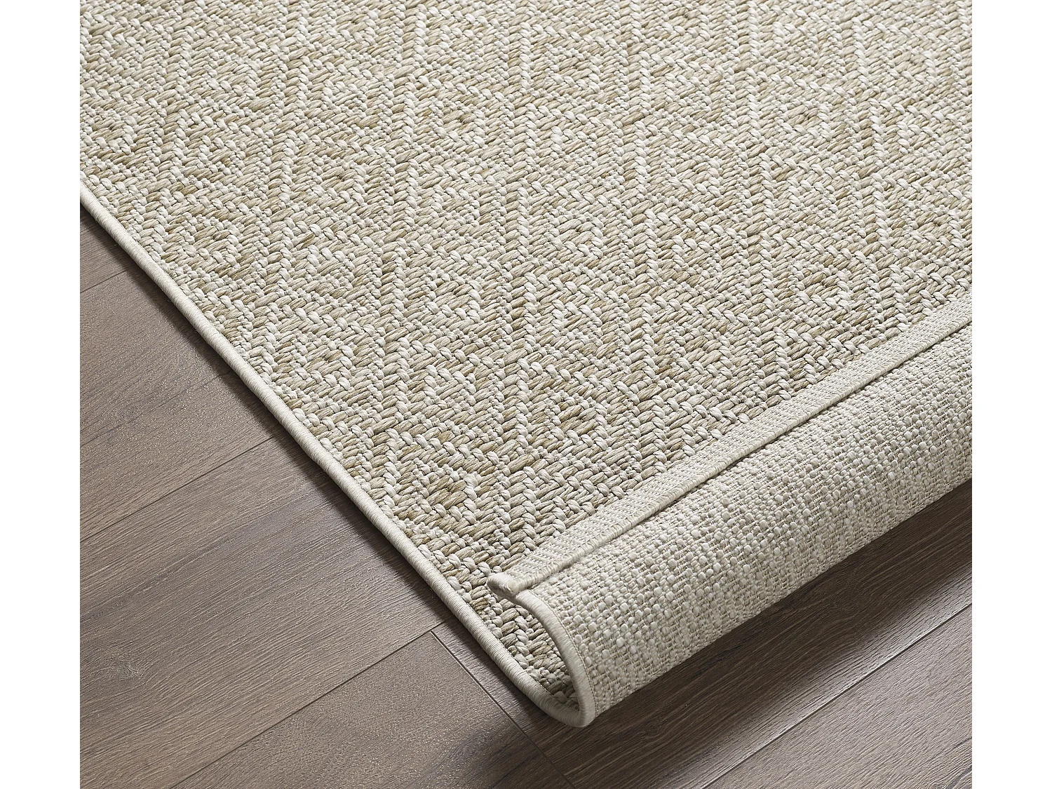 Tapis Maldives extérieur design diamant boho, Marron, 80 x 250 cm