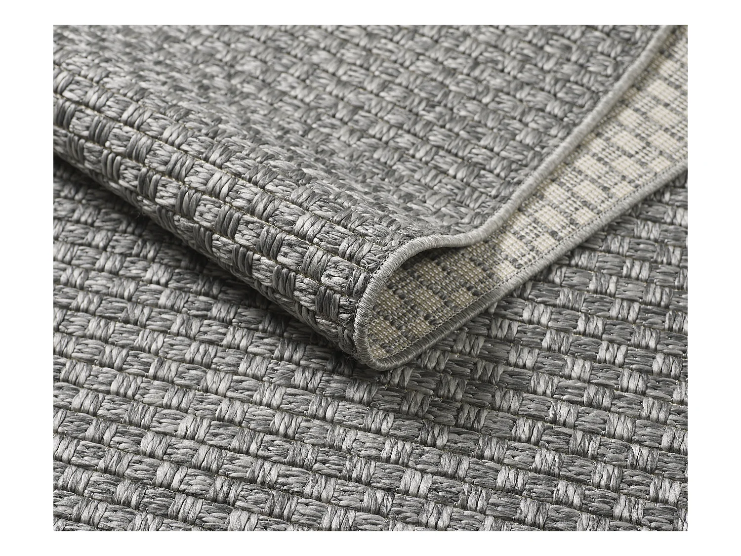Tapis Maldives extérieur design boho, Gris, 160 x 230 cm