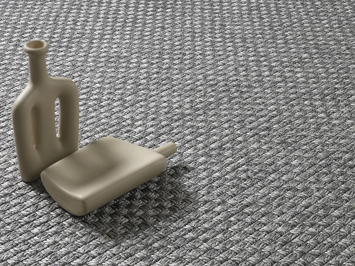 Tapis Maldives extérieur design boho, Gris, 160 x 230 cm