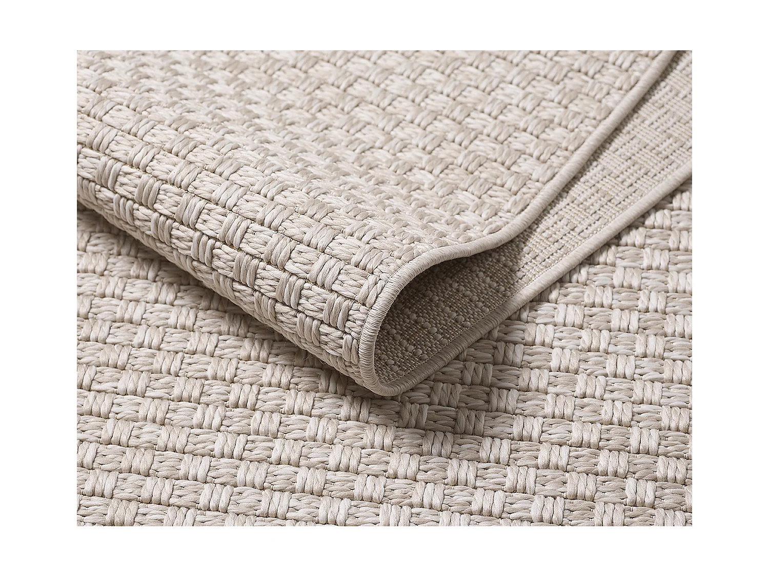 Tapis Maldives extérieur design boho, Beige, 80 x 250 cm