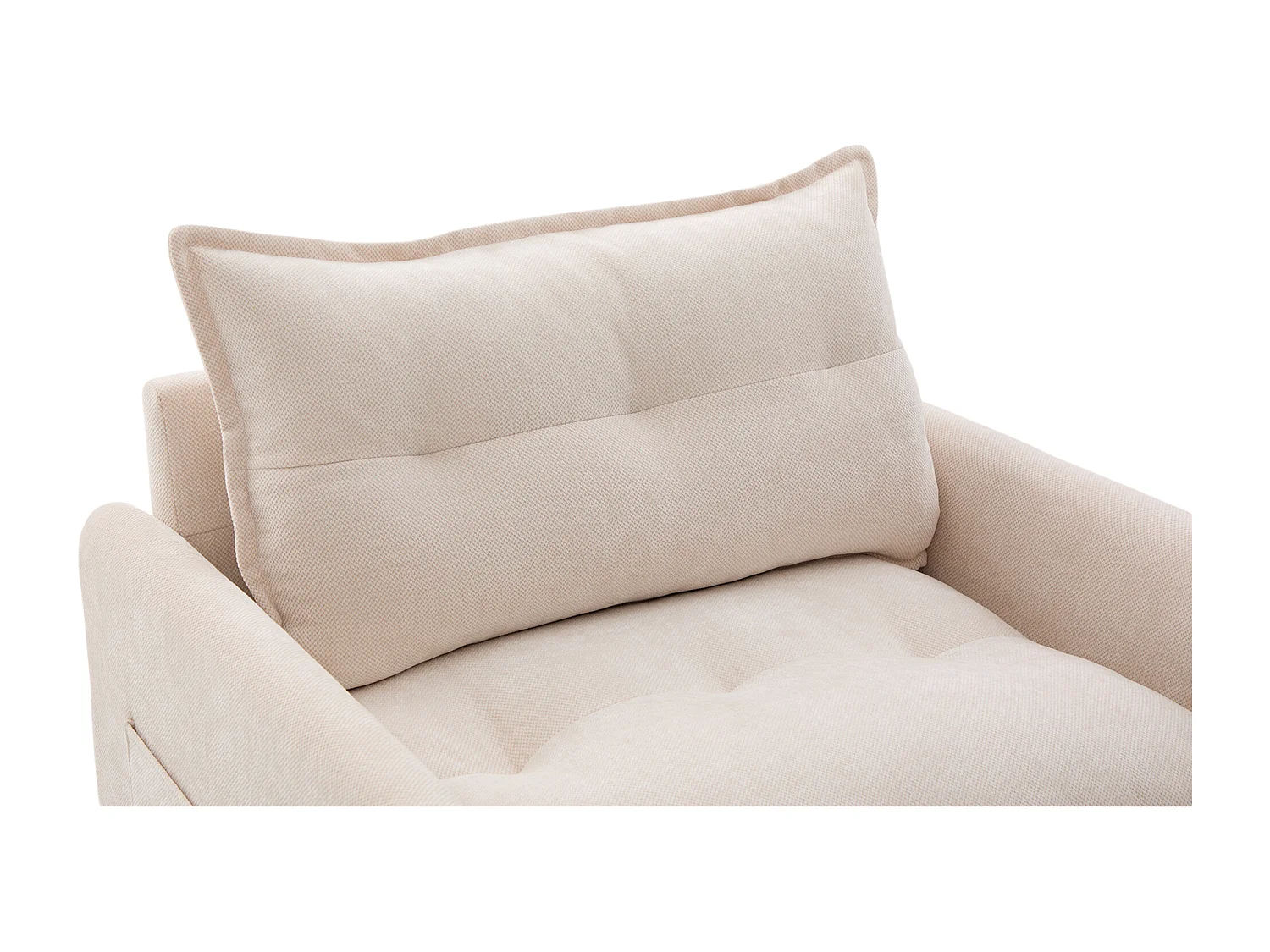 Fauteuil paresseux beige - Chaise longue avec coussins et sac de rangement - pivotant à 360° - pour salon, chambre, bureau et bureau