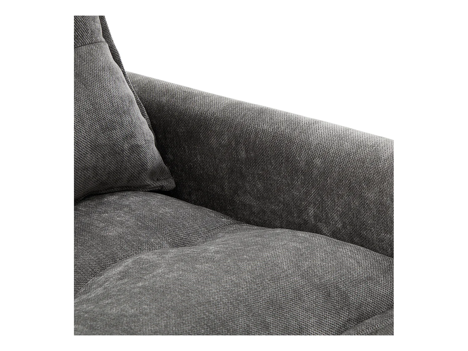 Fauteuil paresseux gris - Chaise longue avec coussins et sac de rangement - pivotant à 360° - pour salon, chambre, bureau et bureau