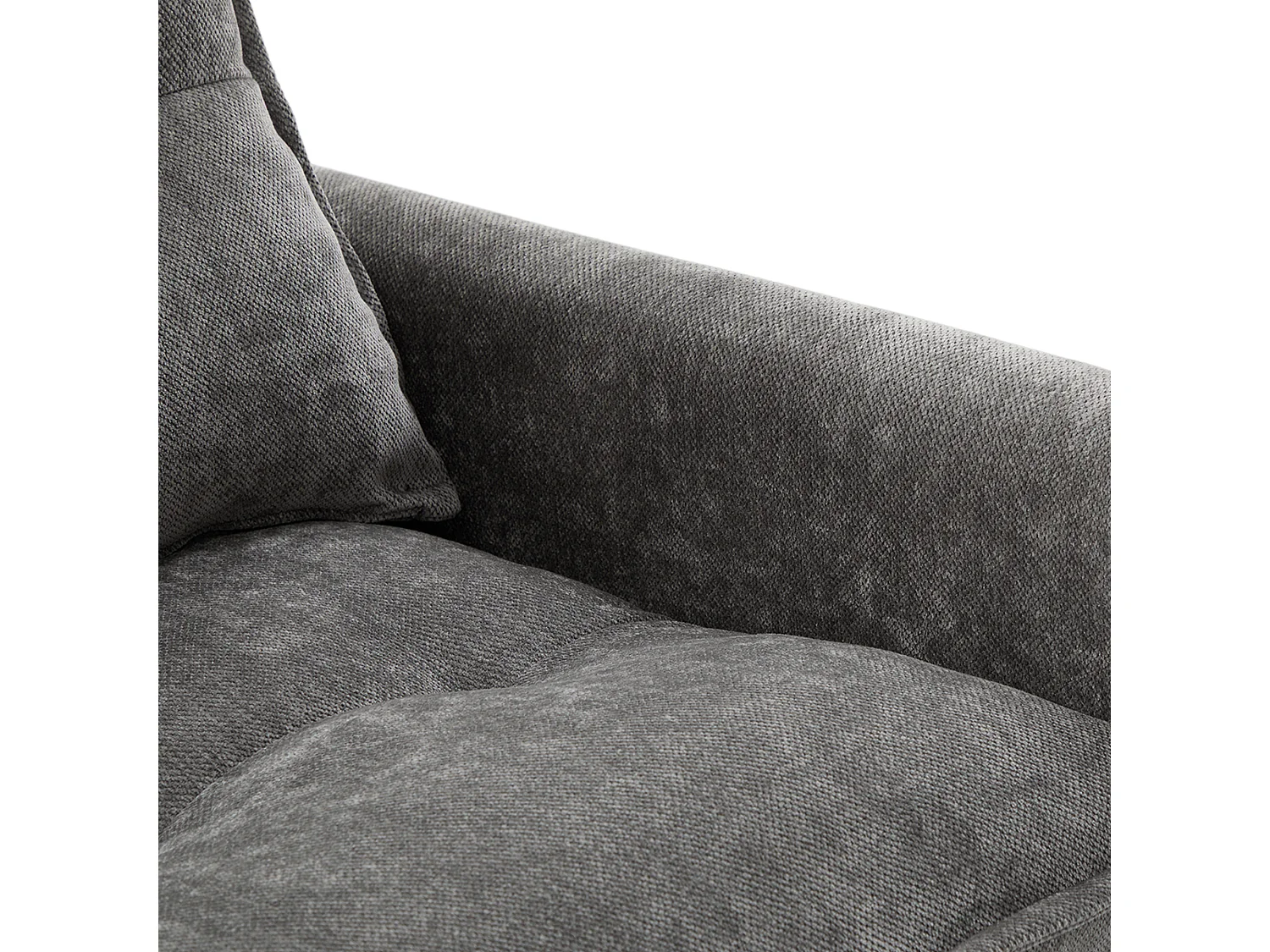 Fauteuil paresseux gris - Chaise longue avec coussins et sac de rangement - pivotant à 360° - pour salon, chambre, bureau et bureau