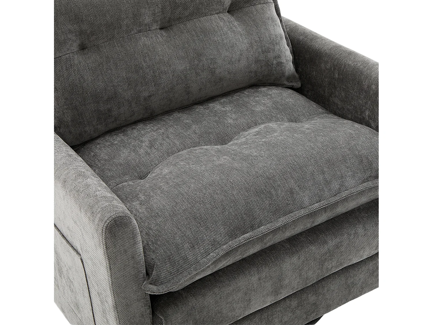 Fauteuil paresseux gris - Chaise longue avec coussins et sac de rangement - pivotant à 360° - pour salon, chambre, bureau et bureau