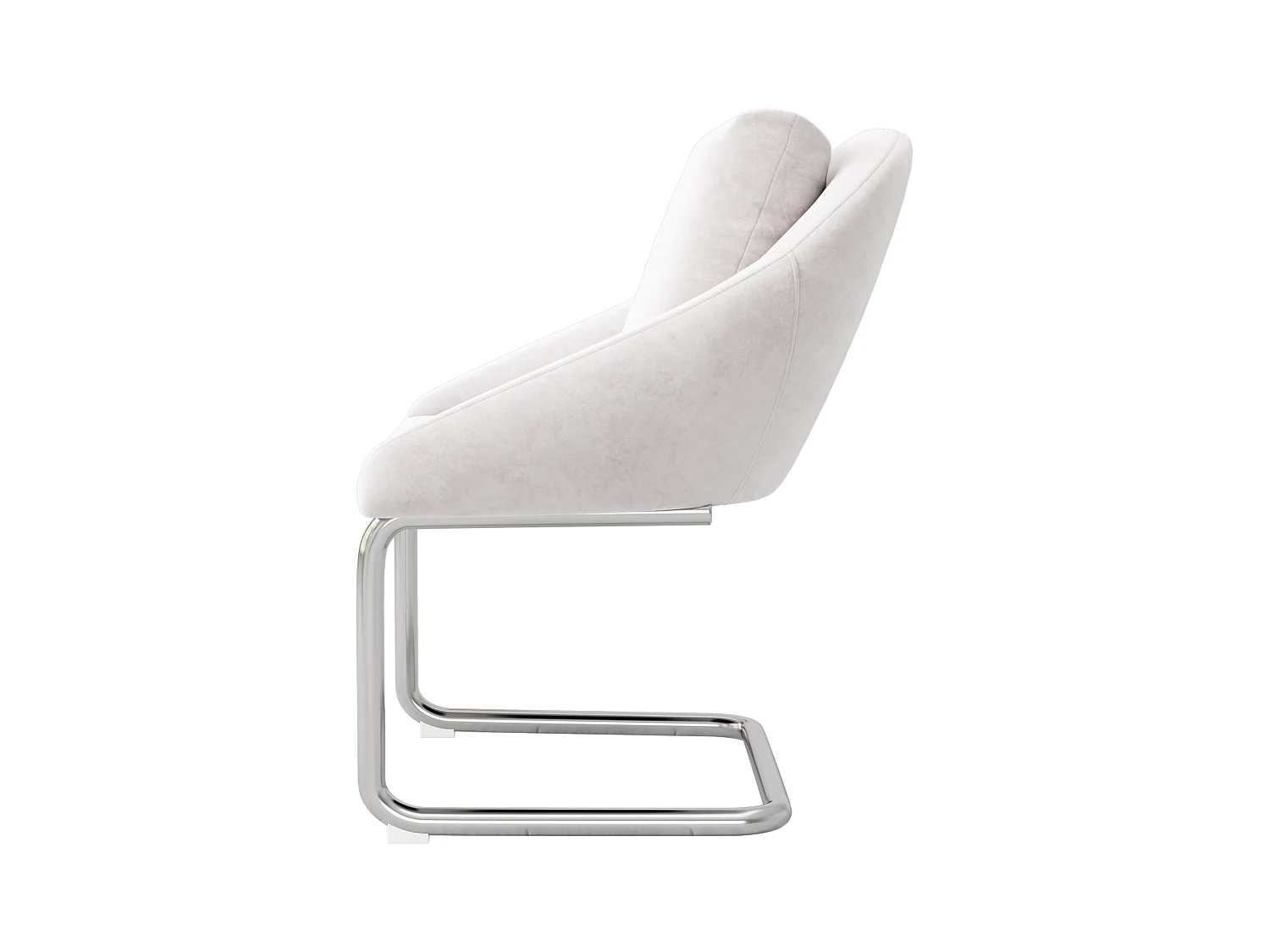 Set di 2 sedie da pranzo - velluto beige - Sedie con schienale imbottito e gambe arcuate argentate