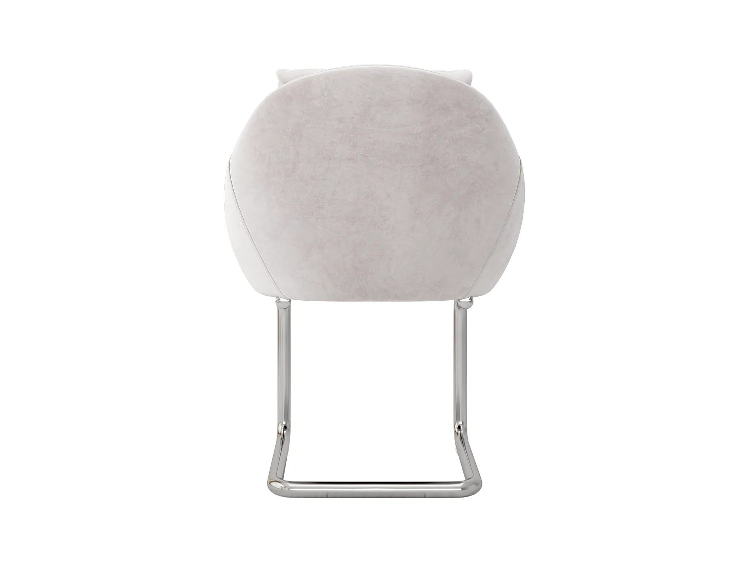 Set di 2 sedie da pranzo - velluto beige - Sedie con schienale imbottito e gambe arcuate argentate