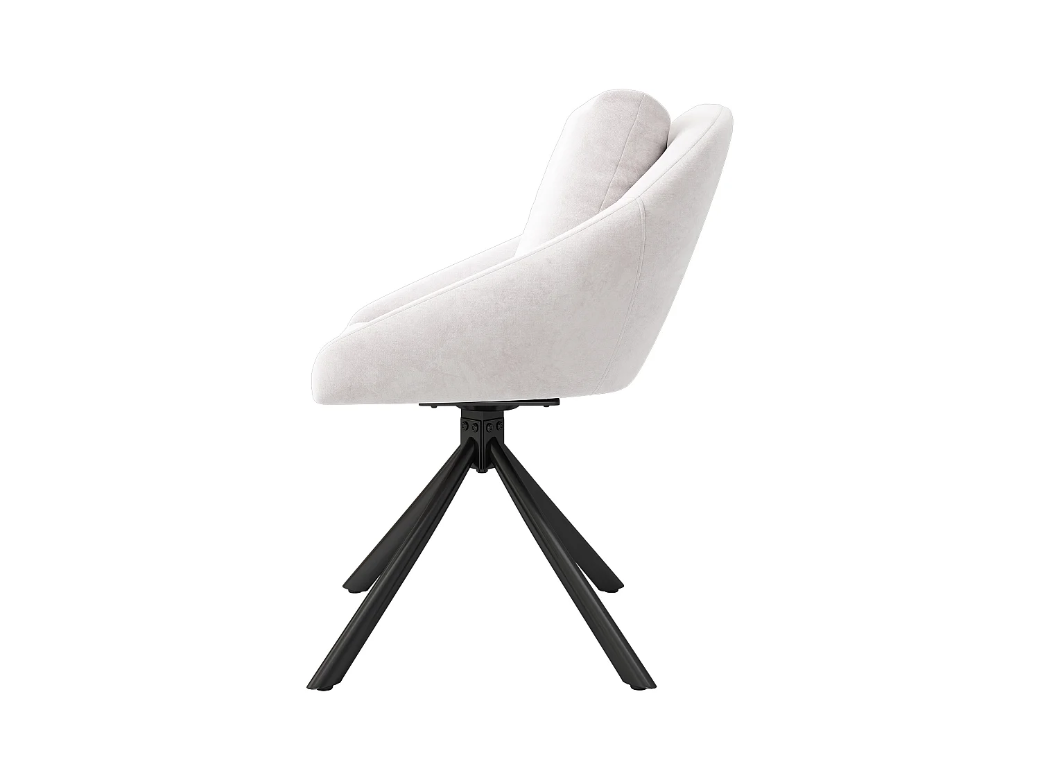 Lot de 2 chaises de salle à manger - avec dossier rembourré et fonction pivotante - velours beige