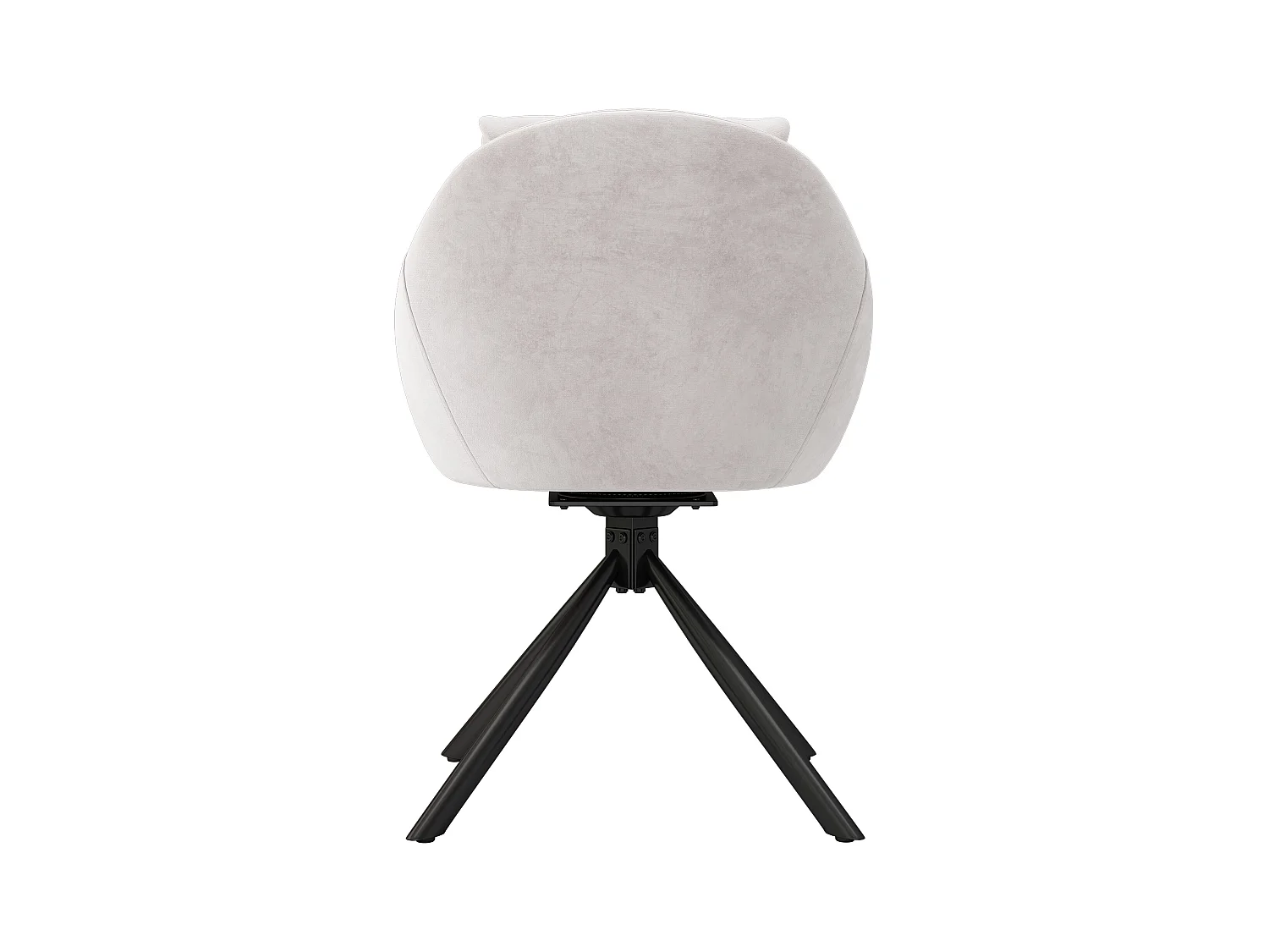 Lot de 2 chaises de salle à manger - avec dossier rembourré et fonction pivotante - velours beige