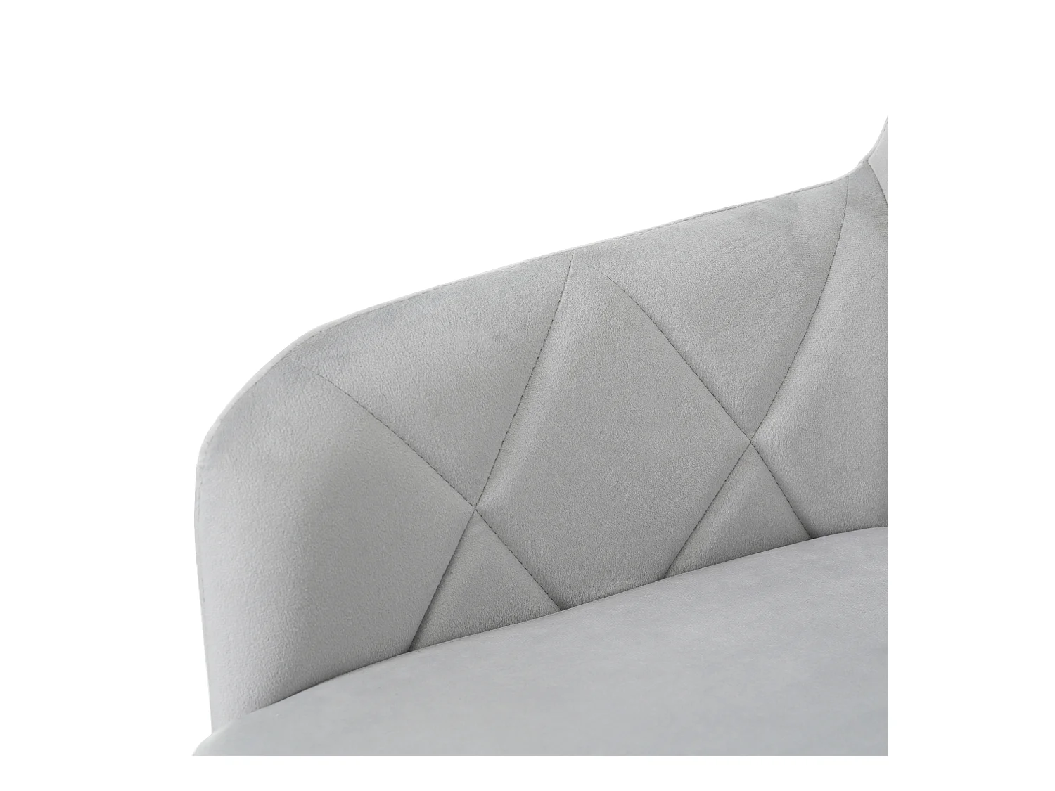 Lot de 4 chaises de salle à manger - avec accoudoirs et fonction pivotante - pieds en métal - velours gris