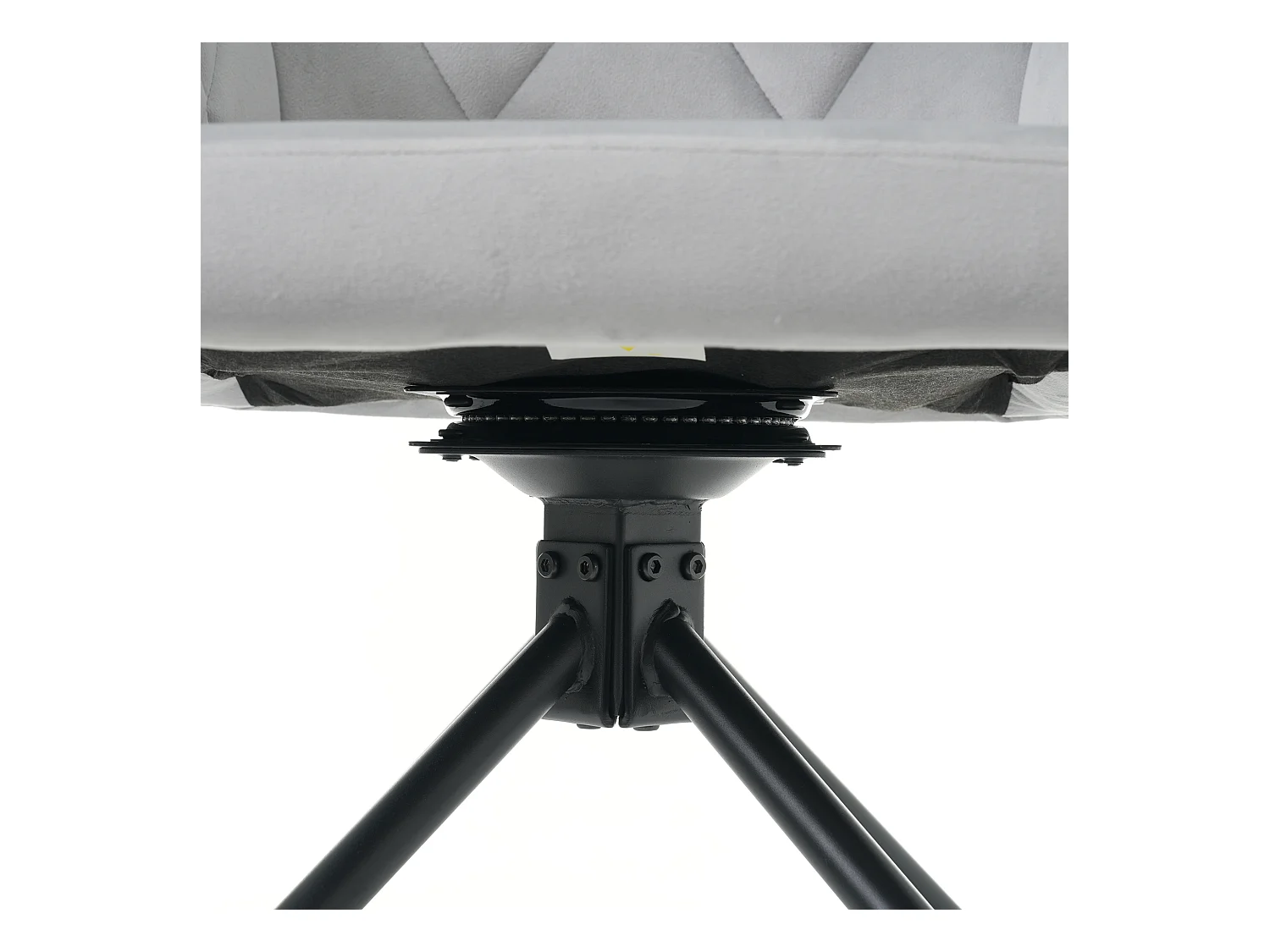 Lot de 4 chaises de salle à manger - avec accoudoirs et fonction pivotante - pieds en métal - velours gris