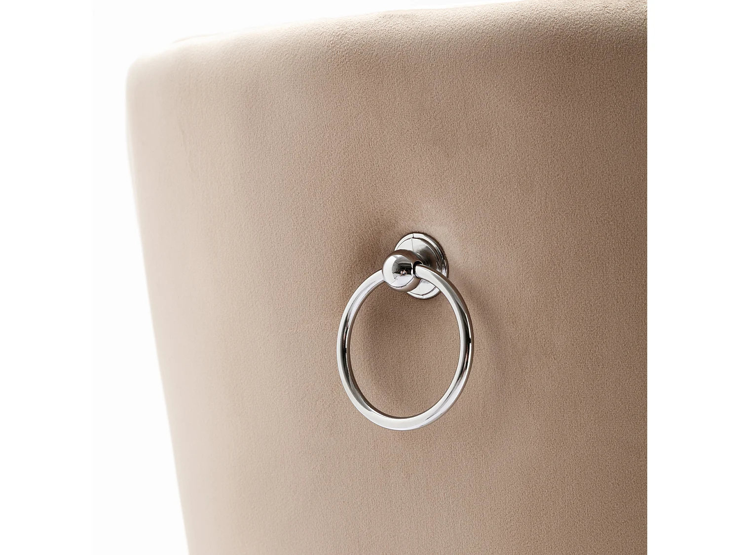 Juego de 2 sillas de comedor - terciopelo beige - Silla tapizada con patas ajustables - para dormitorio y salón